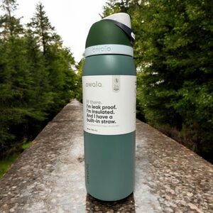 Owala Insulated Water Bottle with Built-In Straw — Forest Green